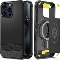 Spigen Rugged Armor (MagFit) для iPhone 15 Pro Max ACS06561 (черный)