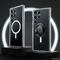Spigen Ultra Hybrid Metal Ring (MagFit) для Galaxy S24 Ultra ACS07297 (белый) Image #10