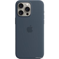 Чехол для телефона Apple MagSafe Silicone Case для iPhone 15 Pro Max (синий шторм) - Изображение №1 — Chaika Market