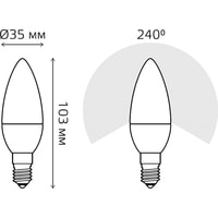 Gauss LED Elementary Candle 10W E14 4100K 33120 Image #6