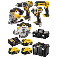 DeWalt DCK551P3T (шуруповерт, винтоверт, лобзик, циркулярная пила, 3 АКБ, кейс)