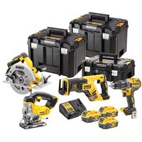 DeWalt DCK421P3T (шуруповерт, сабельная пила, лобзик, циркулярная пила, 3 АКБ, кейс) Image #1