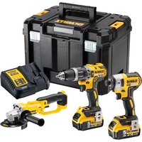 DeWalt DCK383P2T (шуруповерт. винтоверт, болгарка, 2 АКБ, кейс)