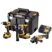 DeWalt DCK355P2T (шуруповерт, перфоратор, болгарка, 2 АКБ, кейс)