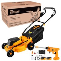 Deko DKLM40V + DKCW25 085-2025 (газонокосилка, мойка высокого давления, 2 АКБ) Image #1