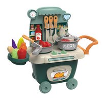 Pituso Игровой набор Кухня Taste Kitchen на колесиках 26 эл-в, Green/Зеленый, шт