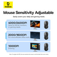 Baseus F02 Ergonomic Wireless Mouse (черный, без батарейки в комплекте) Image #17