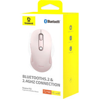 Baseus F02 Ergonomic Wireless Mouse (розовый, без батарейки в комплекте) Image #10