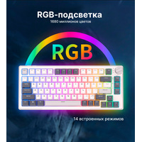 Royal Kludge RK-H81 RGB (белый, RK Cyan) Image #14