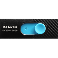 ADATA UV220 64GB (черный/голубой)