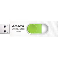 ADATA UV320 64GB (белый/зеленый) Image #1
