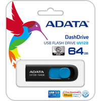 ADATA DashDrive UV128 64GB (черный/синий) Image #4