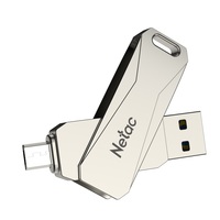 Netac 128GB USB 3.0+MicroUSB FlashDrive Netac U381