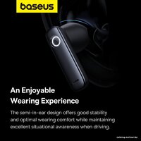 Baseus C-Mic CM10 Smart Unilateral Wireless Earphone for Car (черный) Image #7