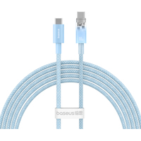 Baseus Explorer Series Fast Charging with Smart Temperature Control USB Type-C USB Type-C (2 м, голубой) Image #1