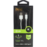 CACTUS USB Type-A - USB Type-C CS-USB.A.USB.C-1 (1 м, белый)