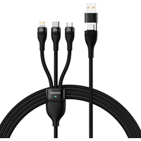 Baseus CASS030101 USB-C/A - USB-C, microUSB, Lightning (1.2 м, черный) Image #1
