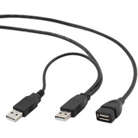 USB 2.0 A female — 2x USB 2.0 A male