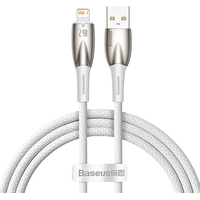 Baseus Glimmer Series Fast Charging Data Cable USB Type-A - Lightning 2.4A CADH000202 (1 м, белый)