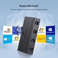Ugreen Sharing Switch 30346 USB Type-A - 4 x USB Type-B (1.5 м, черный) Image #6