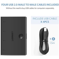 Ugreen Sharing Switch 30346 USB Type-A - 4 x USB Type-B (1.5 м, черный) Image #7