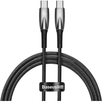 Baseus Glimmer Series Fast Charging Data Cable USB Type-C - Type-C 100W CADH000801 (2 м, черный) Image #1