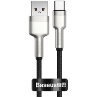 Baseus Cafule Series Metal Data Cable USB Type-A - Type-C 66W CAKF000201 (2 м, черный)