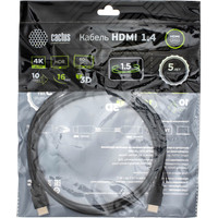 CACTUS HDMI - HDMI CS-HDMI.1.4-1.5 (1.5 м, черный)