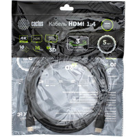 CACTUS HDMI - HDMI CS-HDMI.1.4-3 HDMI (3 м, черный)