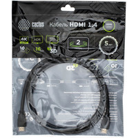 CACTUS HDMI - HDMI CS-HDMI.1.4-2 HDMI (2 м, черный) Image #1