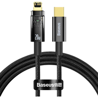 Baseus Explorer Series Auto Power-Off Fast Charging USB Type-C - Lightning (2 м, черный)