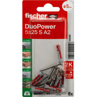 Fischer DuoPower 5 x 25 S A2 K NV 535485 (8 шт)