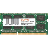 QUMO 4GB DDR3 SODIMM PC3-12800 QUM3S-4G1600K11L Image #1