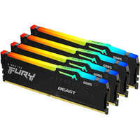 Kingston FURY Beast RGB 4x32ГБ DDR5 5600 МГц KF556C40BBAK4-128 Image #1