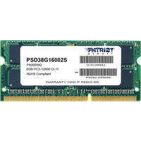 Patriot Signature 8GB DDR3 SO-DIMM PC3-12800 (PSD38G16002S)