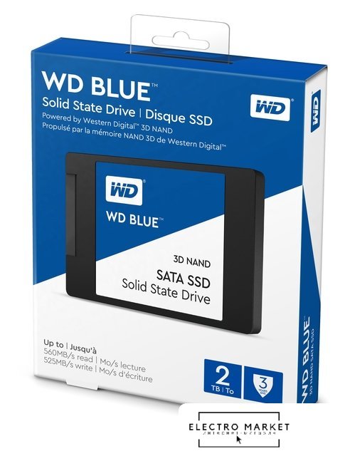 SSD WD Blue 3D NAND 4TB WDS400T2B0A купить в Минске, цена 1 248,89 р.