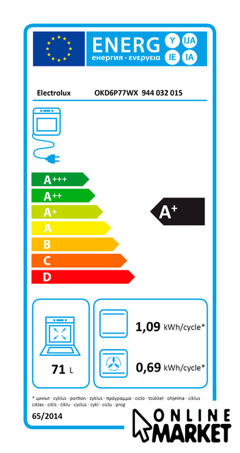 Духовой шкаф electrolux okd6p77wx
